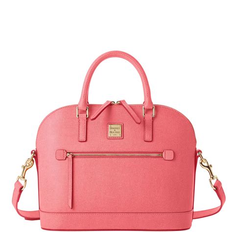 pink leather dome satchel